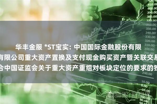 华丰金服 *ST宝实: 中国国际金融股份有限公司关于宝塔实业股份有限公司重大资产置换及支付现金购买资产暨关联交易符合中国证监会关于重大资产重组对板块定位的要求的独立财务顾问核查意见内容摘要