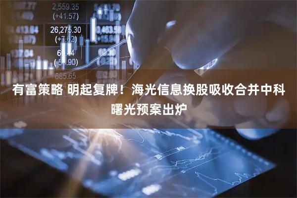 有富策略 明起复牌！海光信息换股吸收合并中科曙光预案出炉